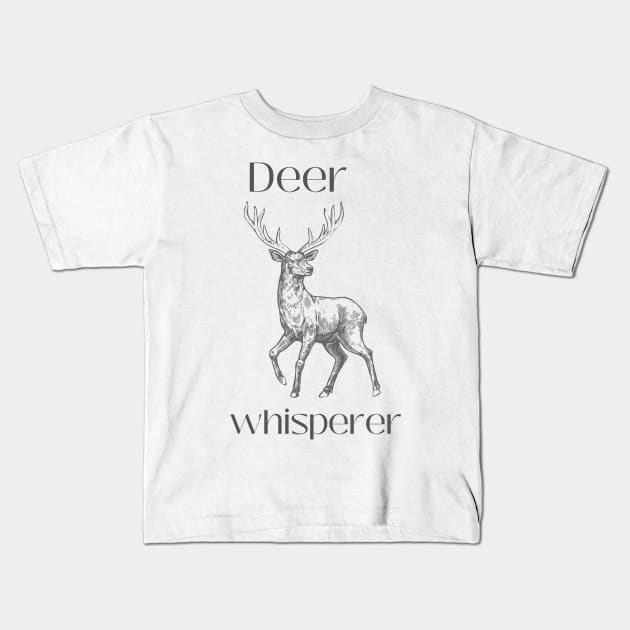 deer whisperer hunter Kids T-Shirt by Mysooni